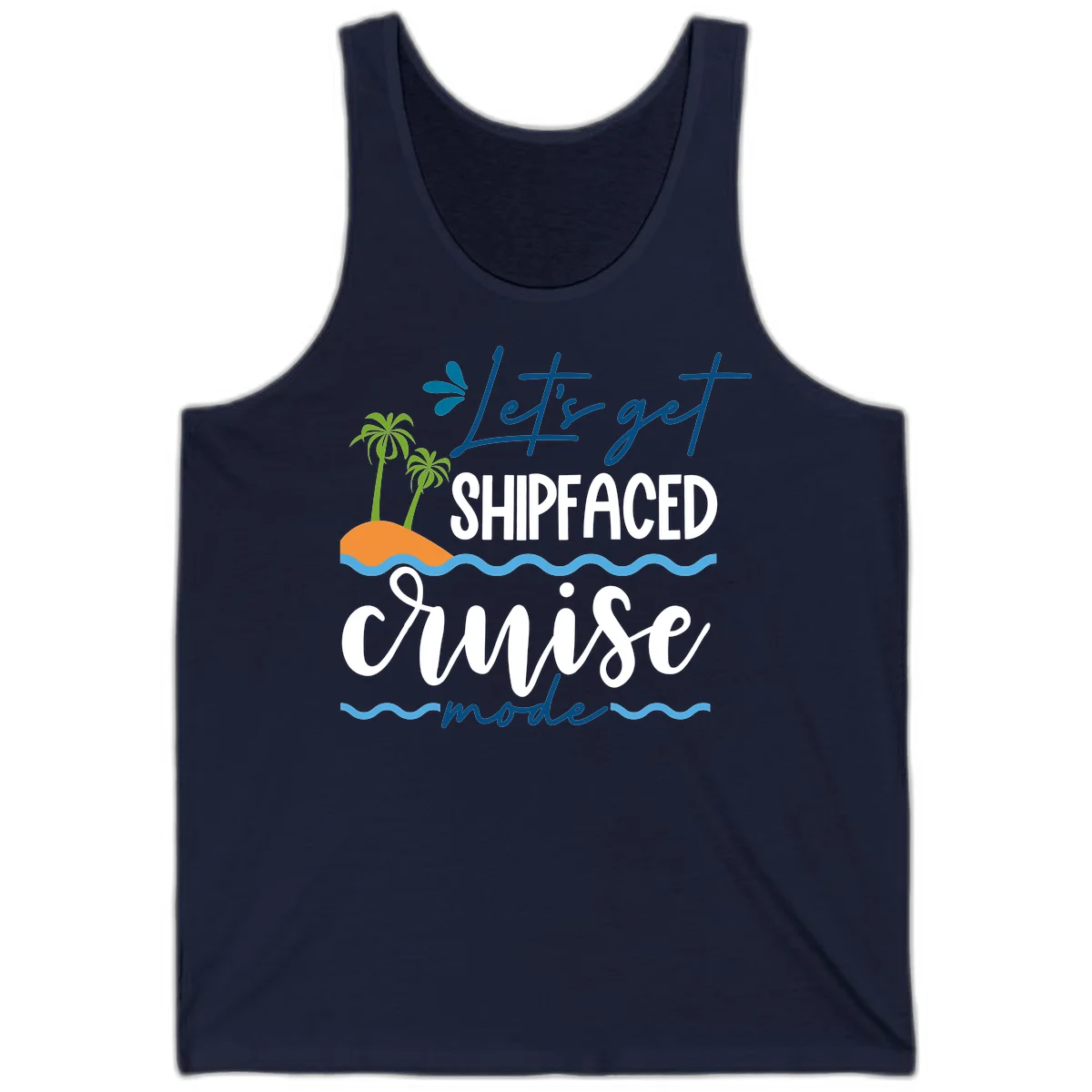 Let's Get Shipfaced Cruise Mode Tank in Navy