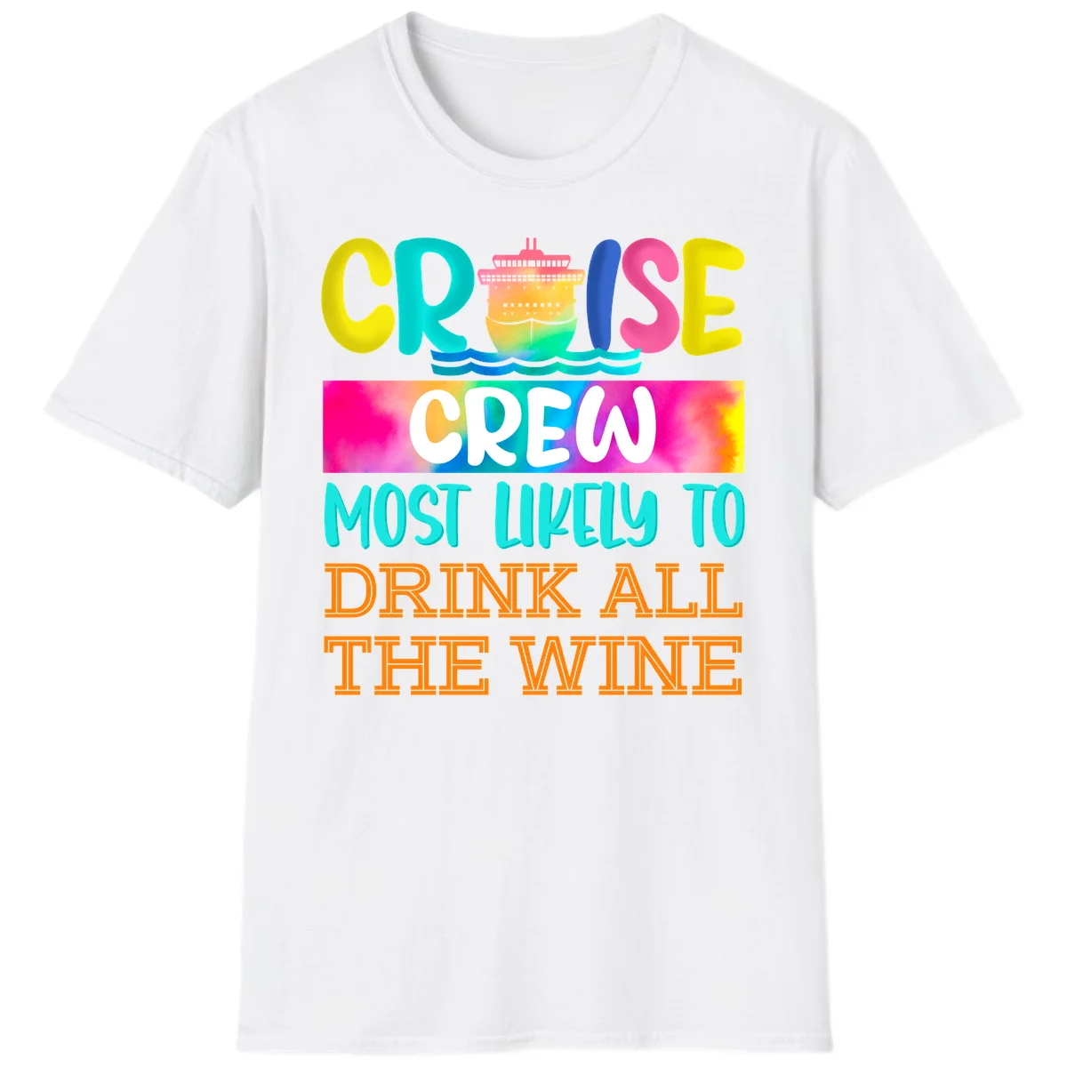 Cruise Crew Most Likely To Drink At The Wine T-Shirt in White