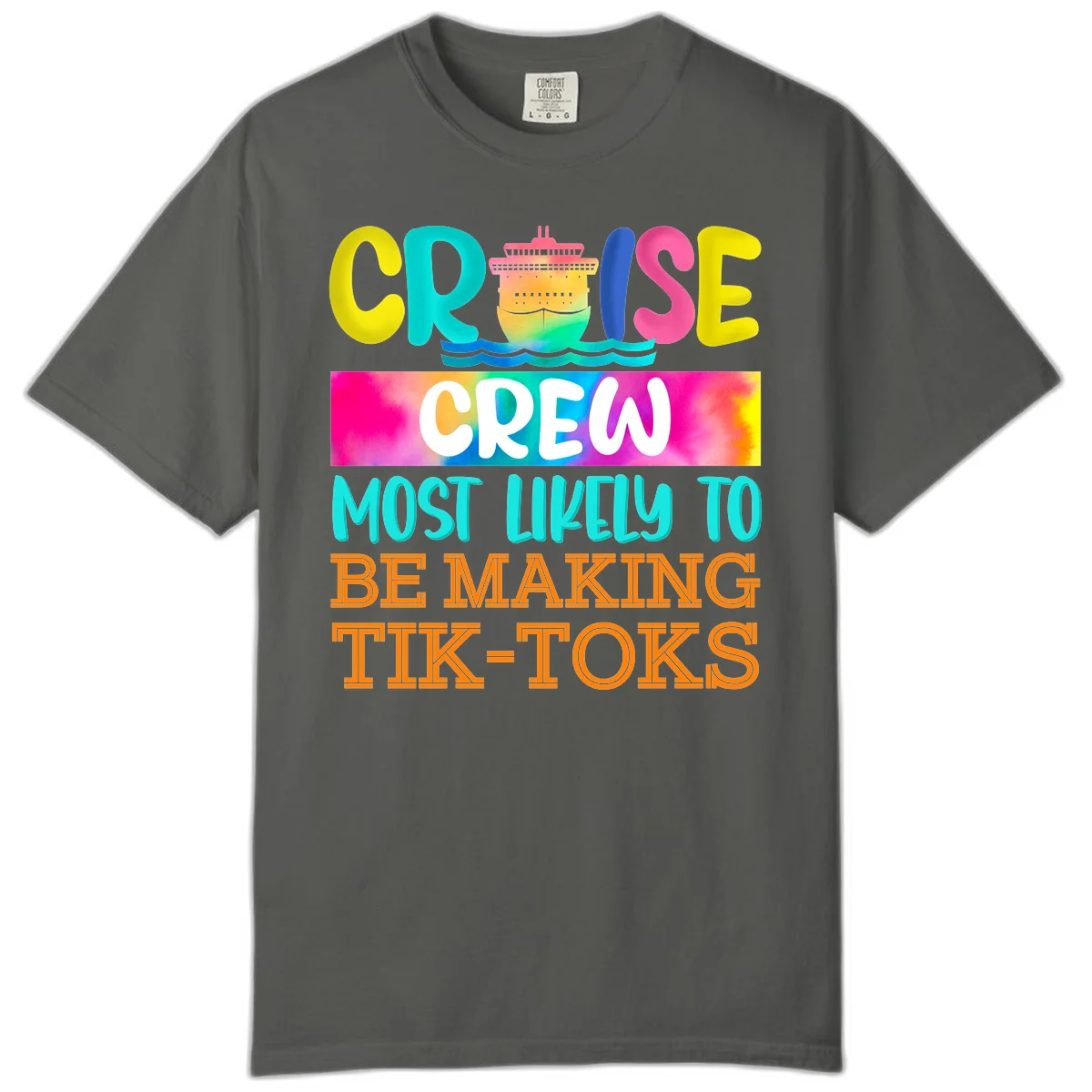 Cruise Crew Most Likely To Make TikToks Comfort Color in Pepper