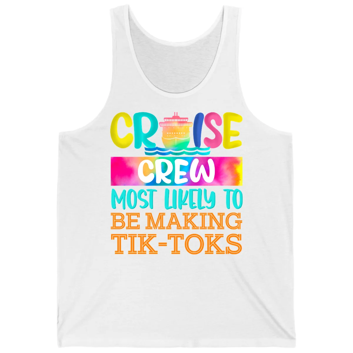 Cruise Crew Most Likely To Make TikToks Tank in White