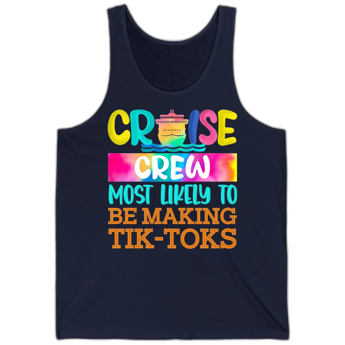 Cruise Crew Most Likely To Make TikToks Tank in Navy