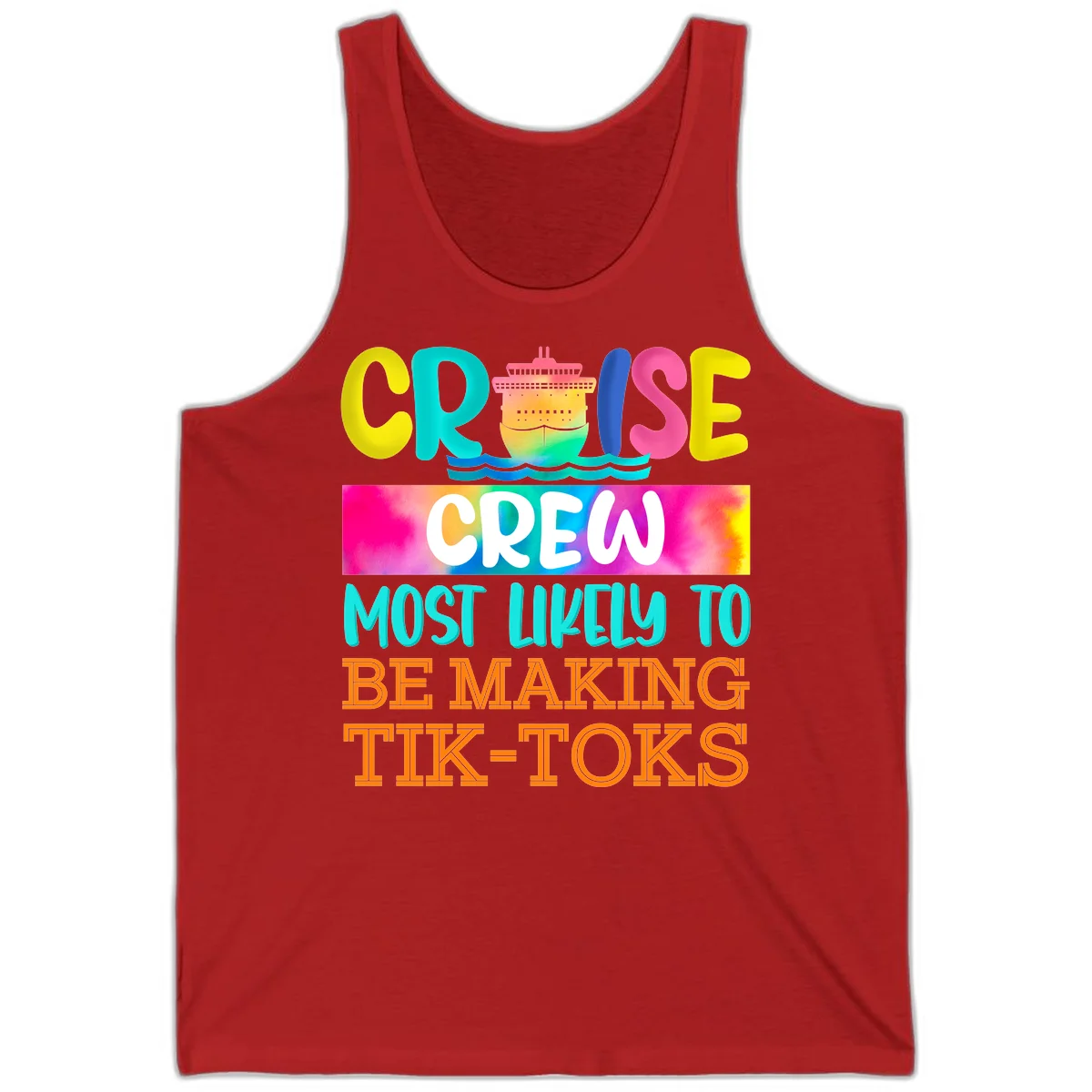 Cruise Crew Most Likely To Make TikToks Tank in Red