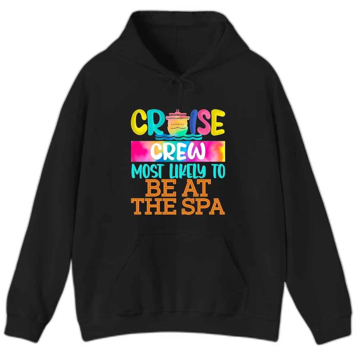 Cruise Crew Most Likely To Beat The Spa Hoodie in Black