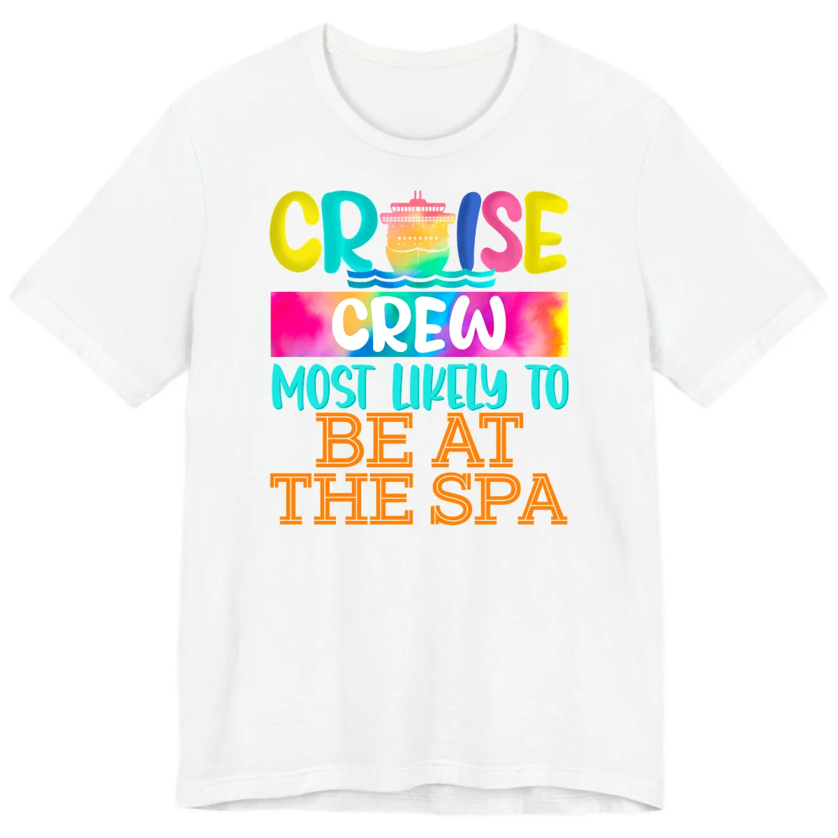 Cruise Crew Most Likely To Beat The Spa Premium T-Shirt in White