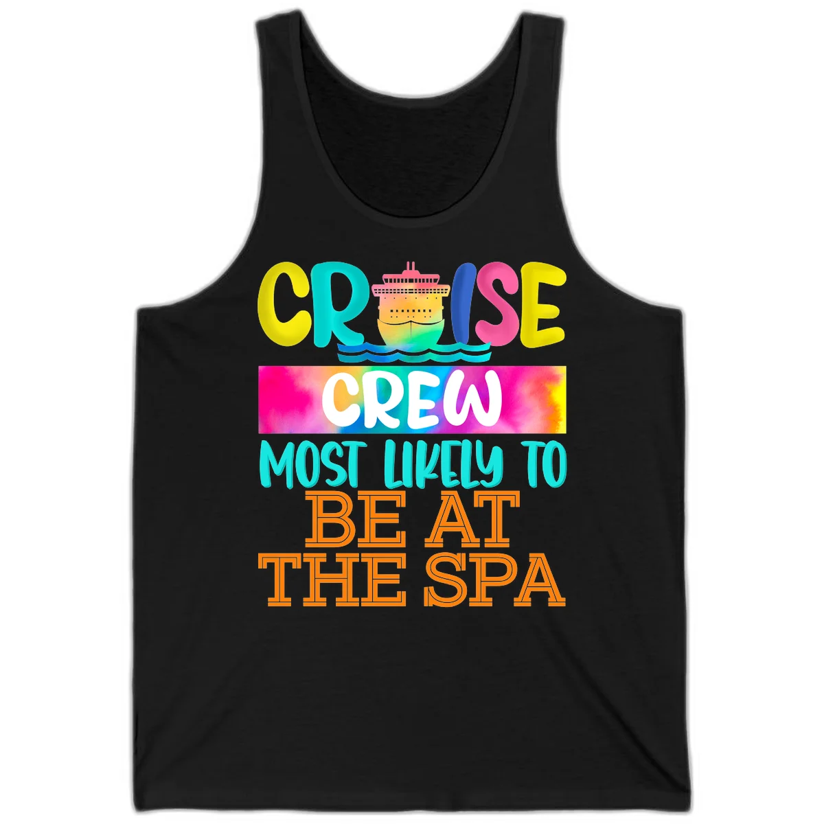 Cruise Crew Most Likely To Beat The Spa Tank in Black