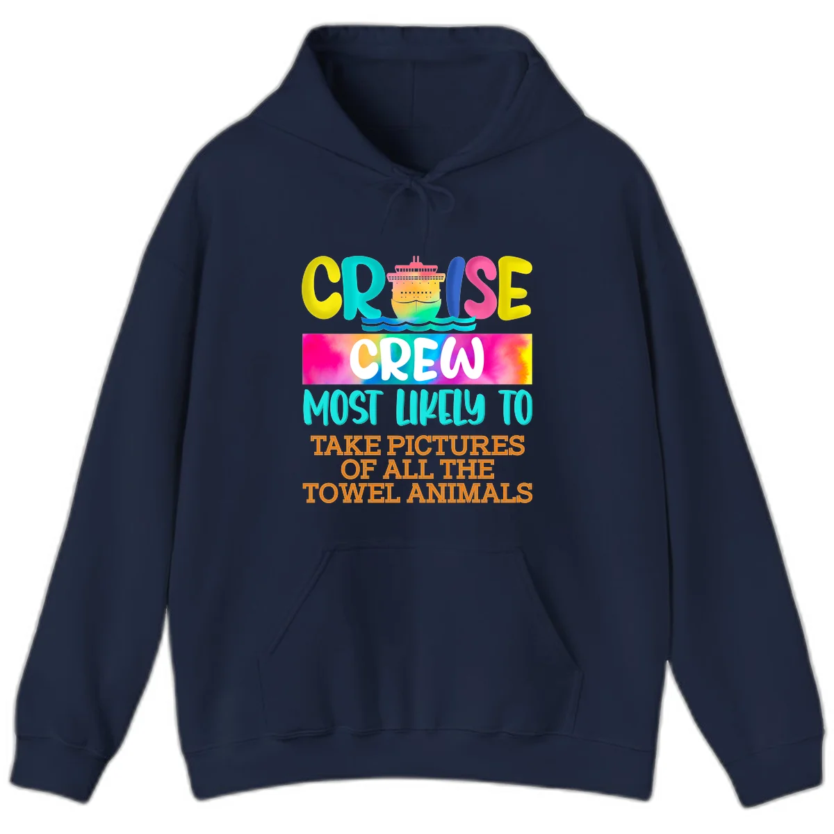 Cruise Crew Most Likely To Take Pictures Hoodie in Navy
