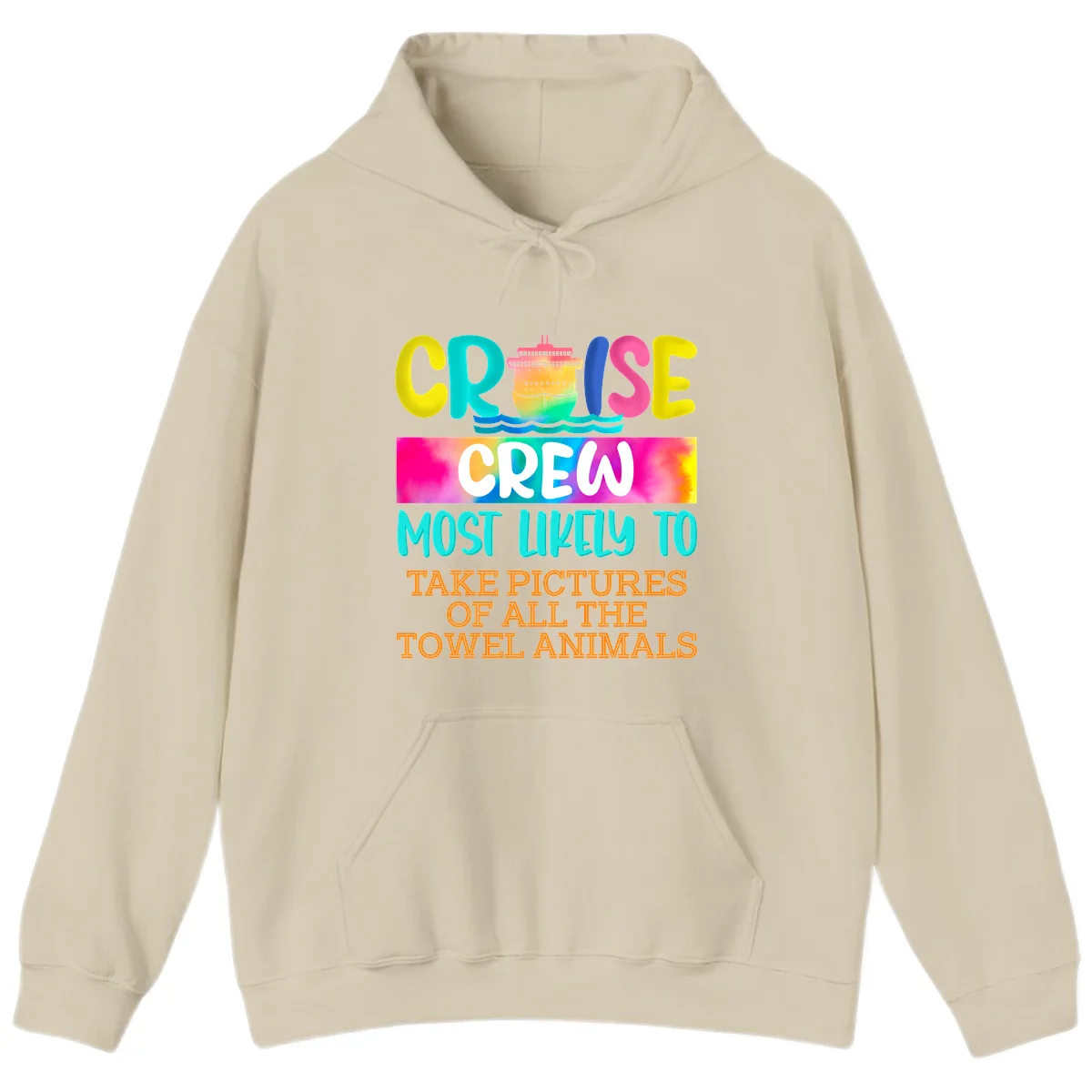 Cruise Crew Most Likely To Take Pictures Hoodie in Sand