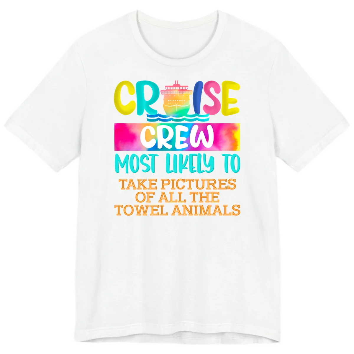 Cruise Crew Most Likely To Take Pictures Premium T-Shirt in White