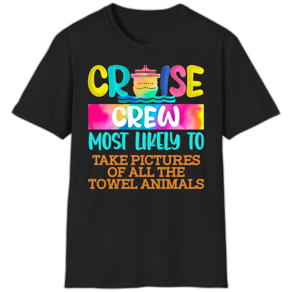 Cruise Crew Most Likely To Take Pictures T-Shirt in Black