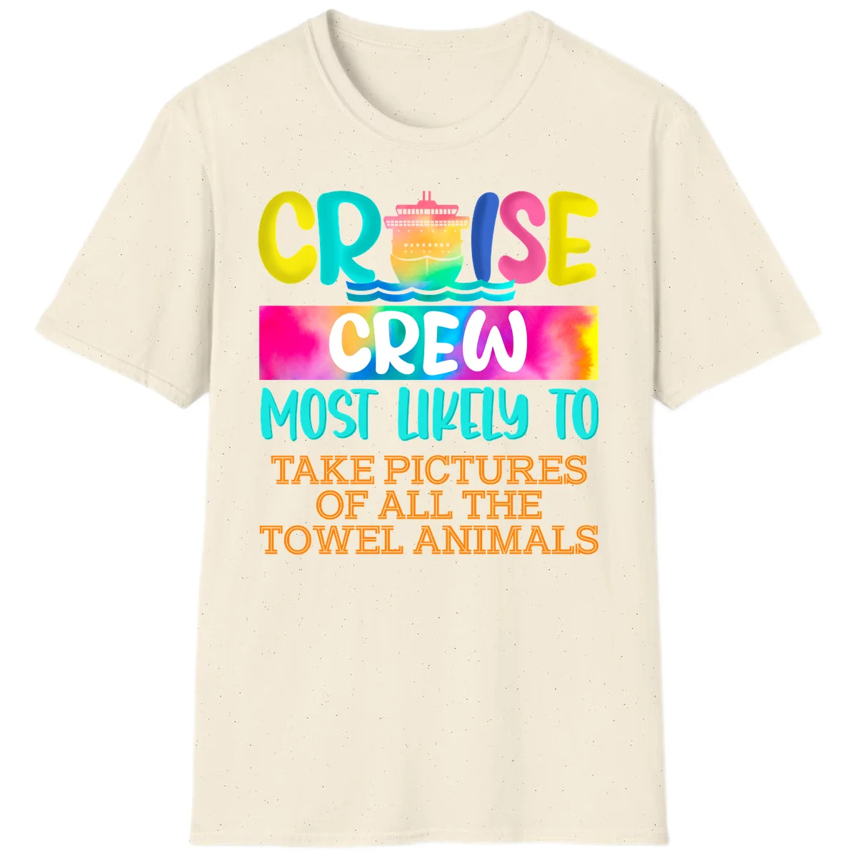 Cruise Crew Most Likely To Take Pictures T-Shirt in Natural