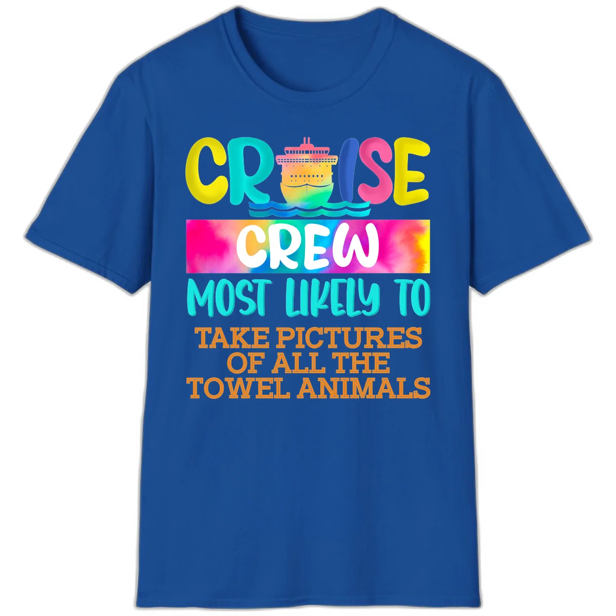 Cruise Crew Most Likely To Take Pictures T-Shirt in Royal