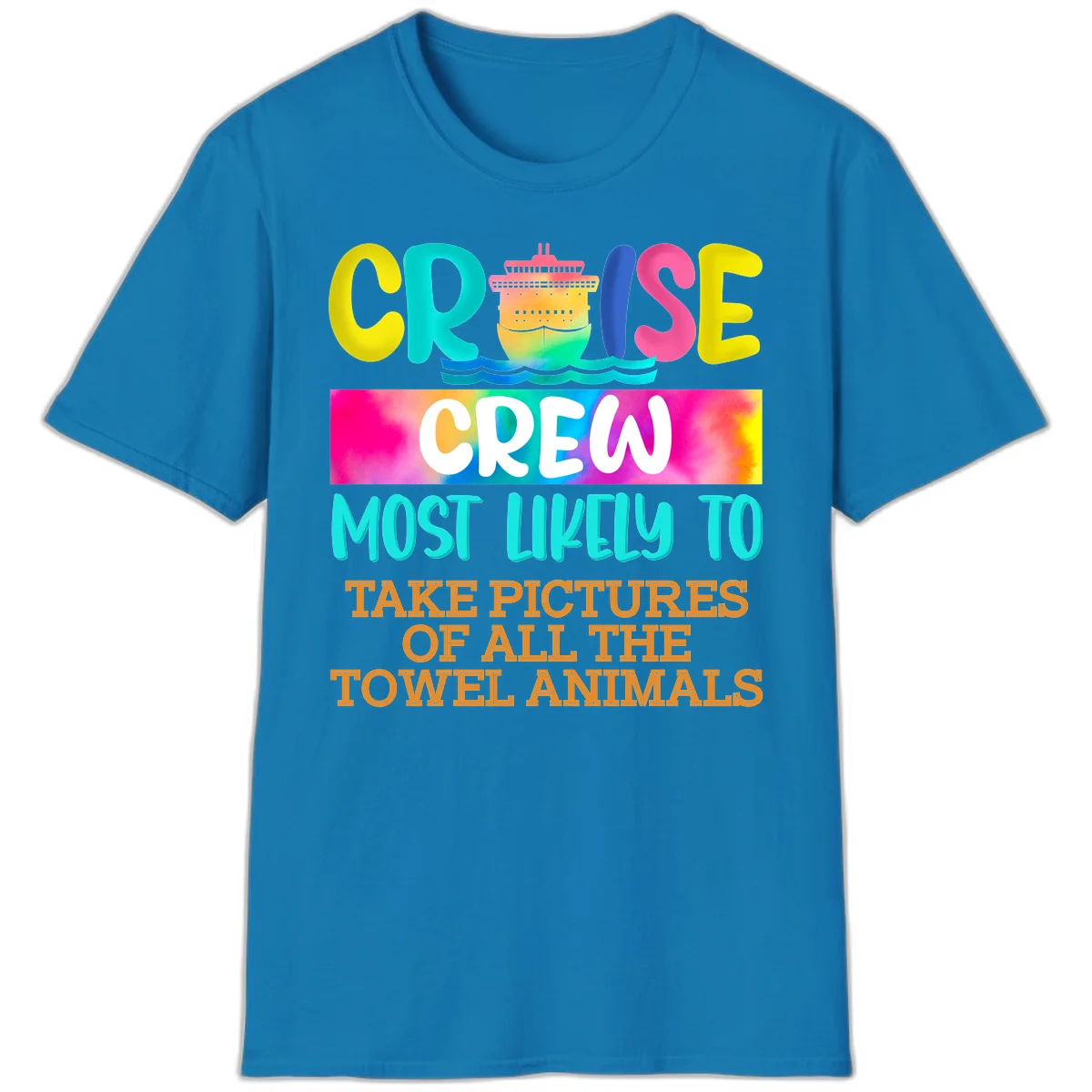 Cruise Crew Most Likely To Take Pictures T-Shirt in Sapphire