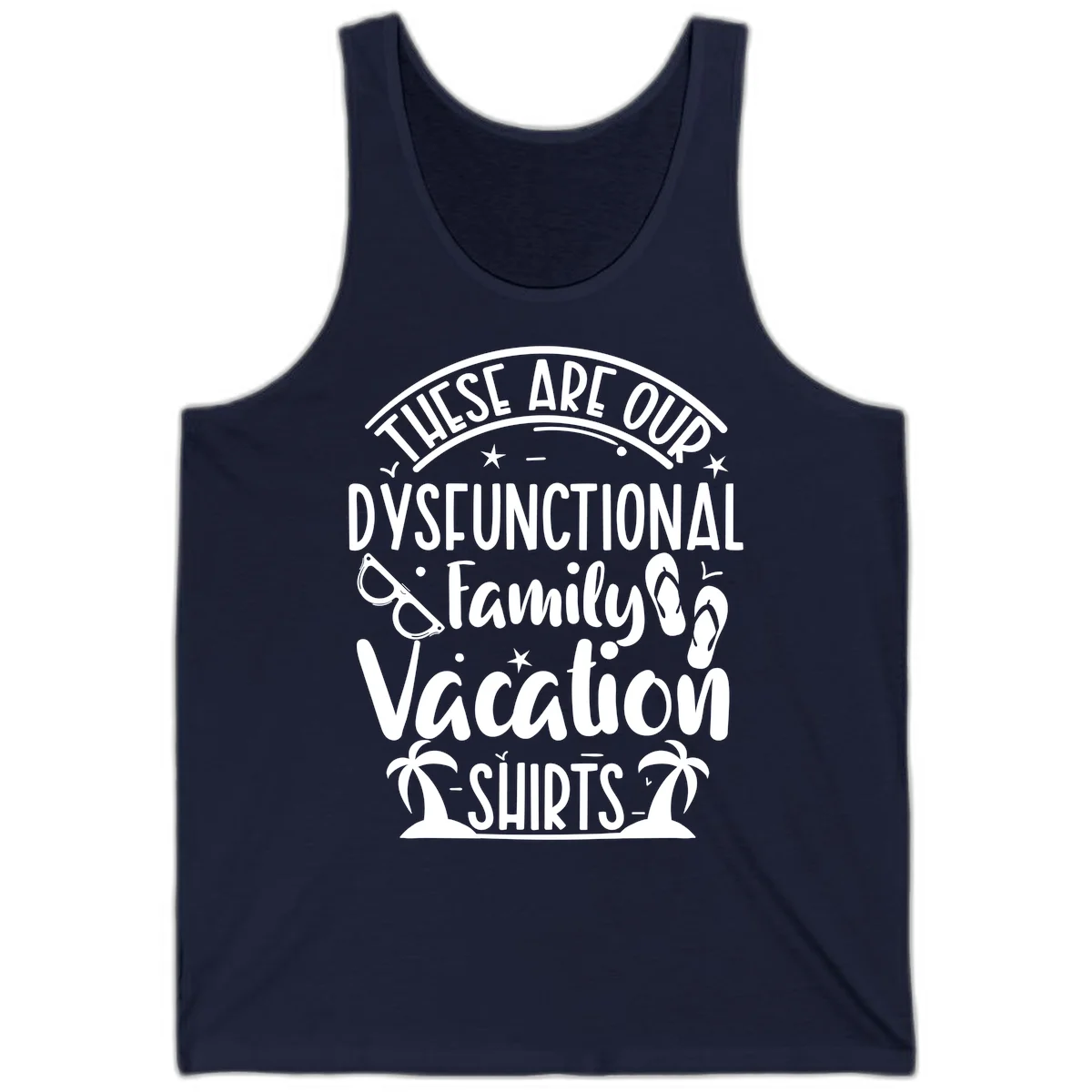 Dysfunctional Family Vacation Tank in Navy