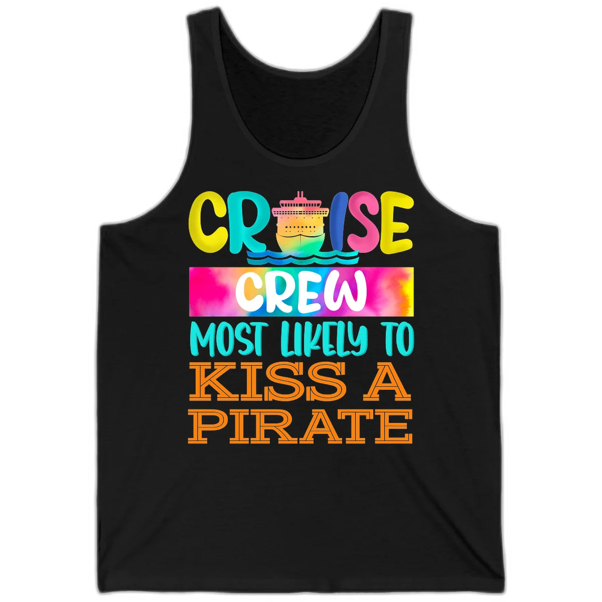 Cruise Crew Most Likely To Kiss A Pirate Tank in Black