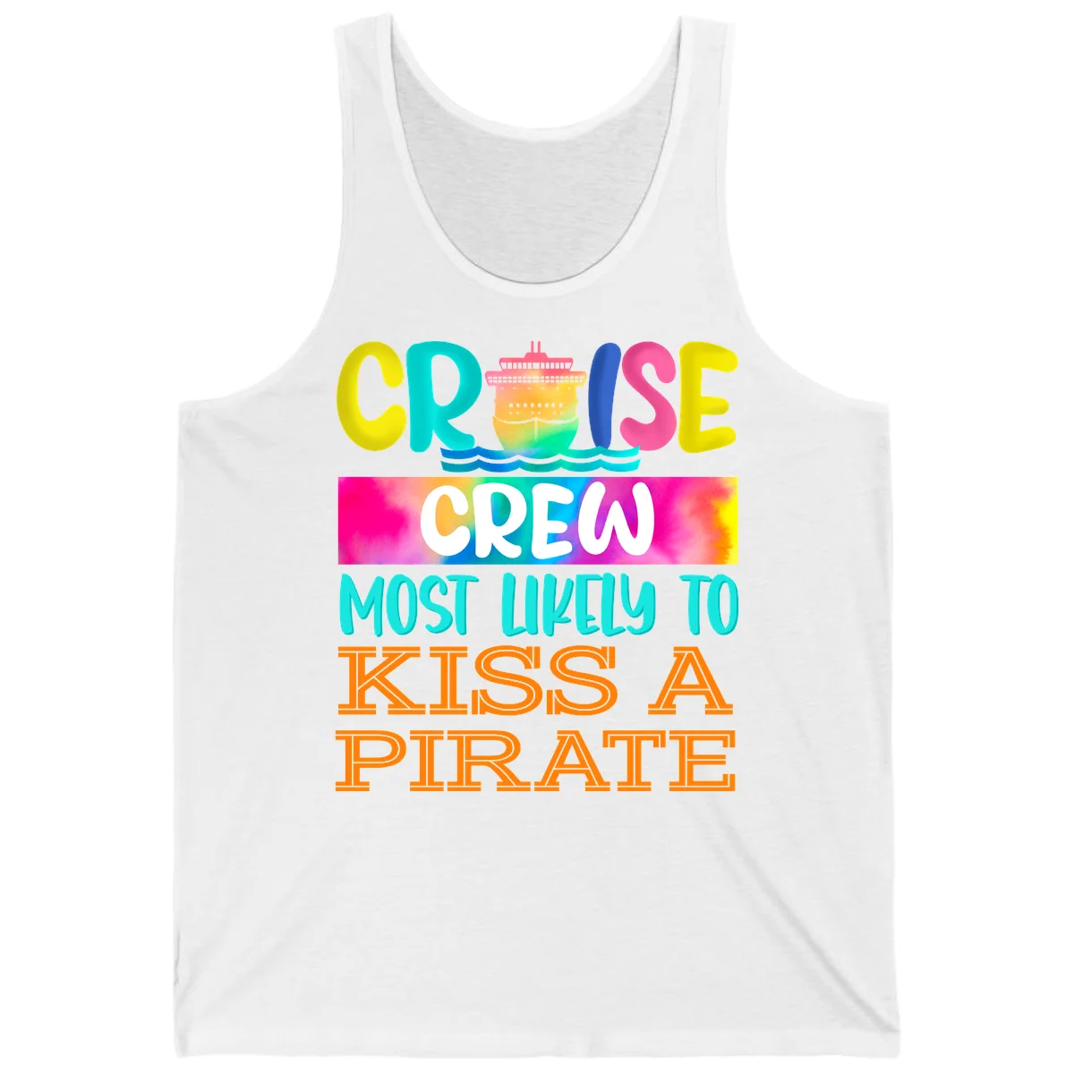 Cruise Crew Most Likely To Kiss A Pirate Tank in White