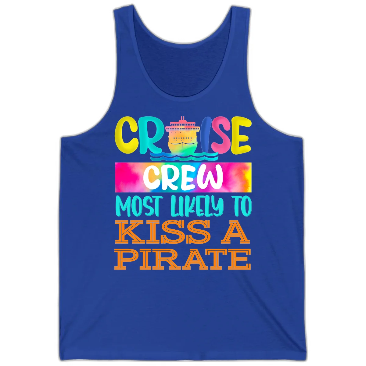 Cruise Crew Most Likely To Kiss A Pirate Tank in True Royal