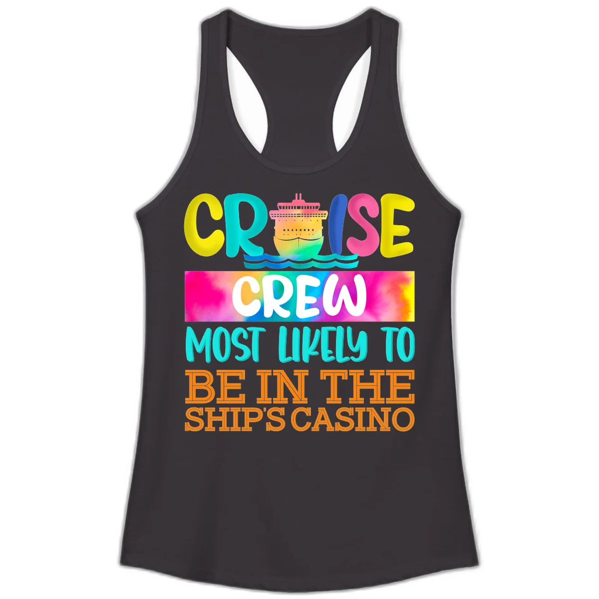 Cruise Crew Most Likely Casino Ladies Tank in Black