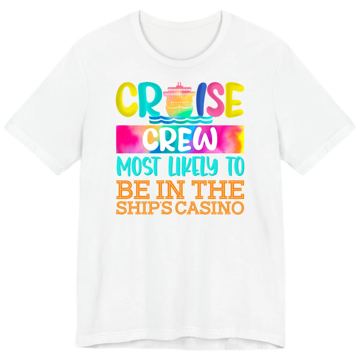 Cruise Crew Most Likely Casino Premium T-Shirt in White