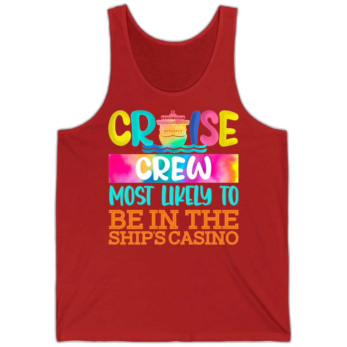 Cruise Crew Most Likely Casino Tank in Red