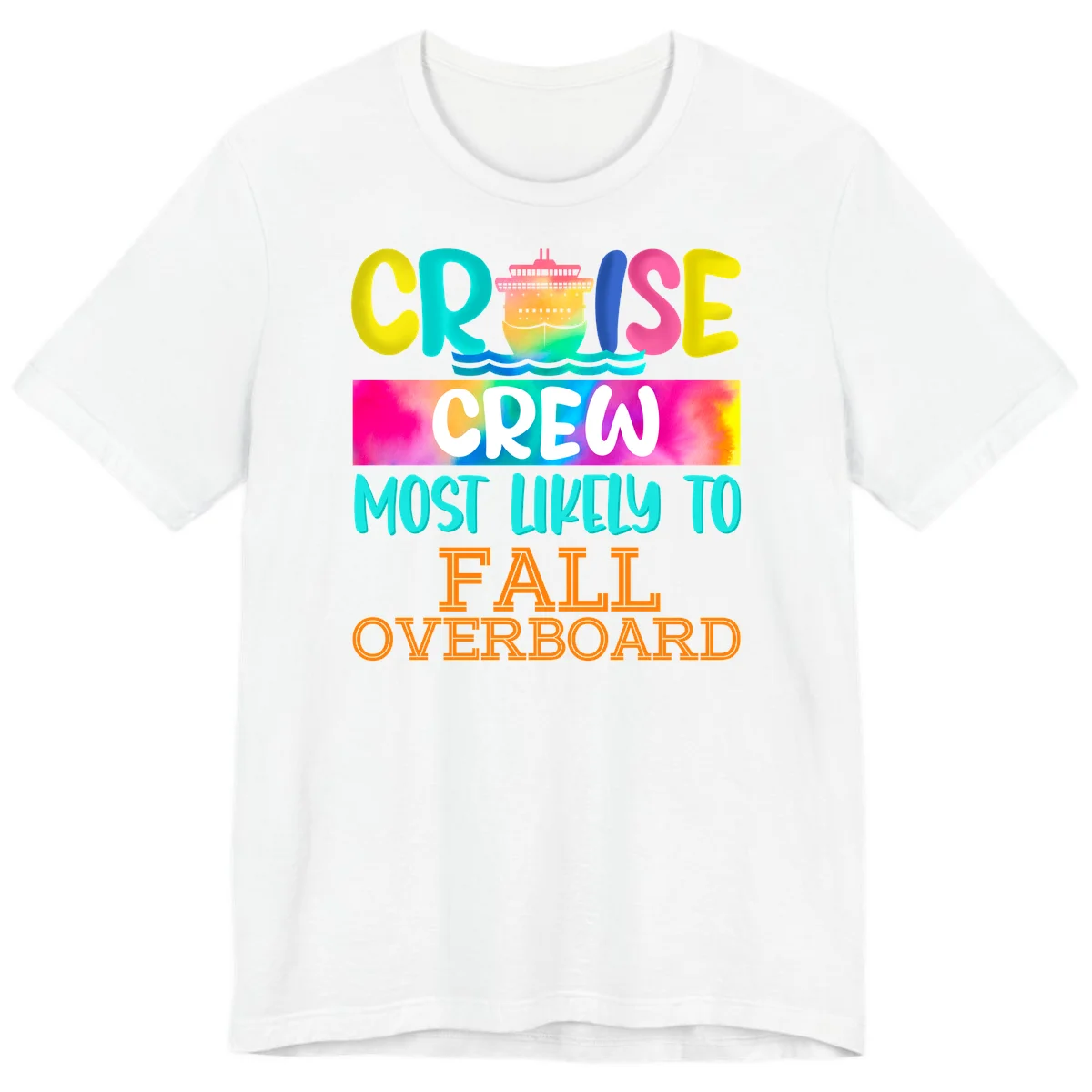 Cruise Crew Most Likely To Fall Overboard Premium T-Shirt in White
