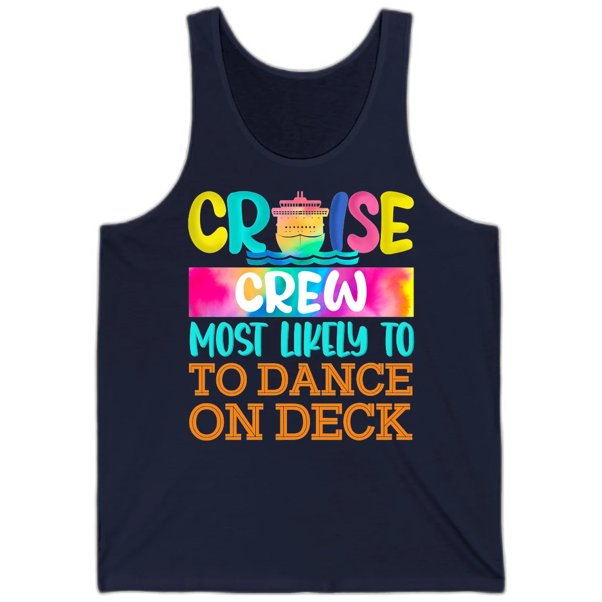 Cruise Crew Most Likely To Dance On Deck Tank in Navy