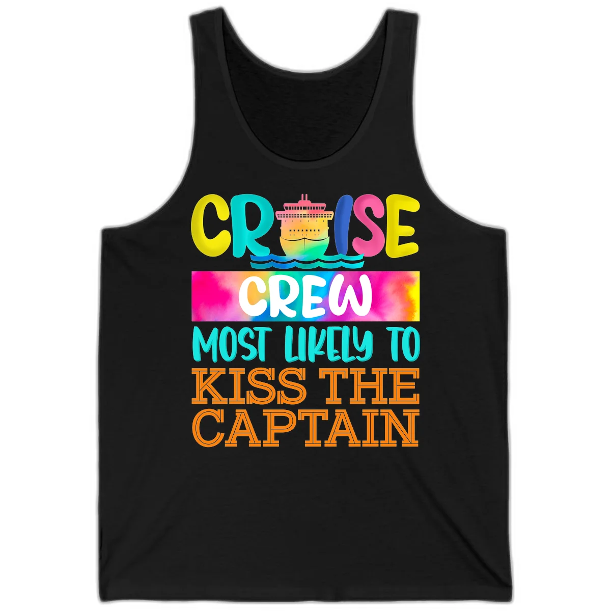 Cruise Crew Most Likely To Kiss The Captain Tank in Black