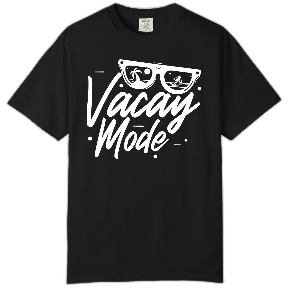 Warm Mode Cruise Vibes Comfort Color T-Shirt in Black