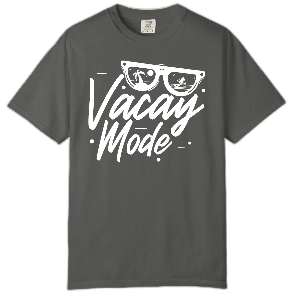 Warm Mode Cruise Vibes Comfort Color T-Shirt in Pepper