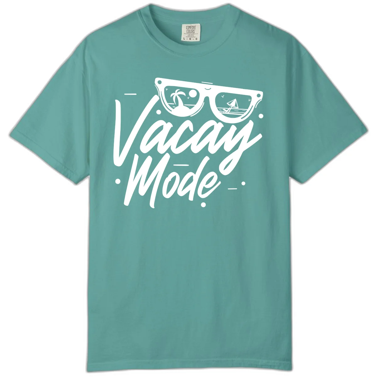 Warm Mode Cruise Vibes Comfort Color T-Shirt in Seafoam