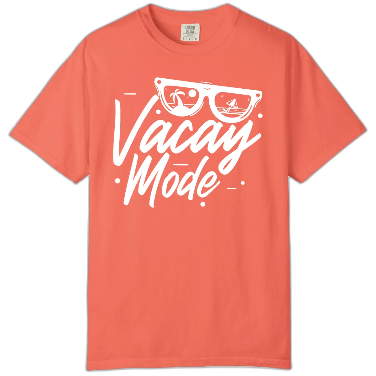 Warm Mode Cruise Vibes Comfort Color T-Shirt in Bright Salmon