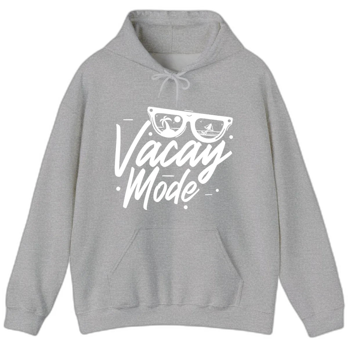 Warm Mode Cruise Vibes Hooded Sweatshirt in Sport Grey