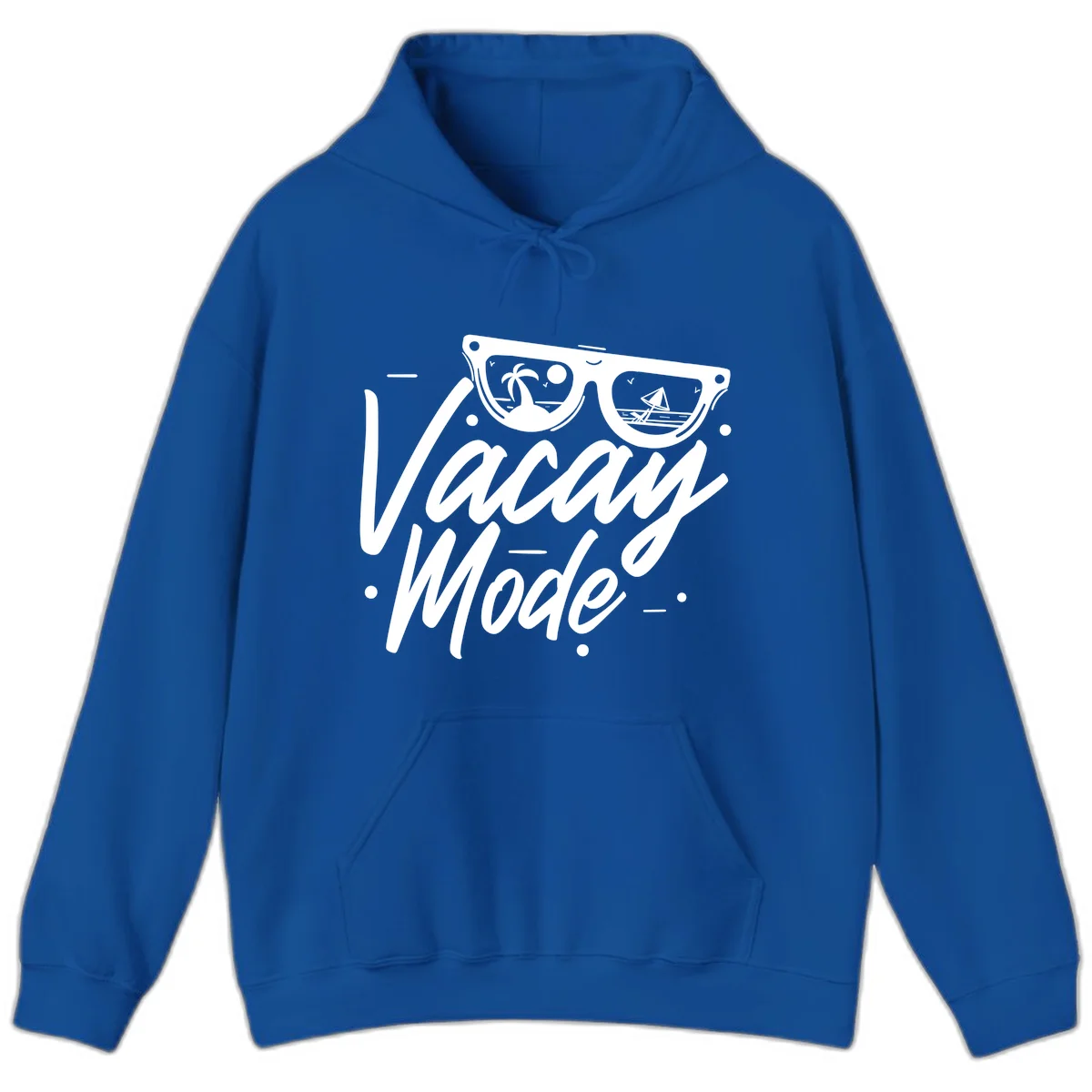 Warm Mode Cruise Vibes Hooded Sweatshirt in Royal