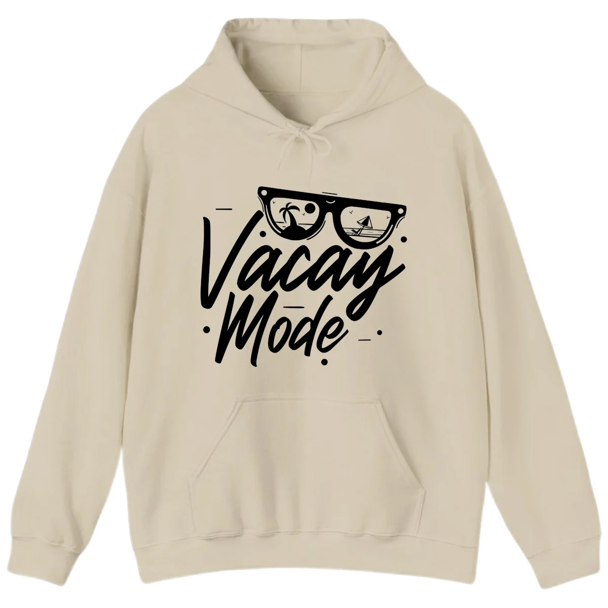 Warm Mode Cruise Vibes Hooded Sweatshirt in Sand
