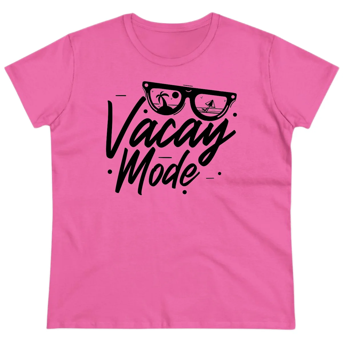 Warm Mode Cruise Vibes Ladies Tee in Azalea