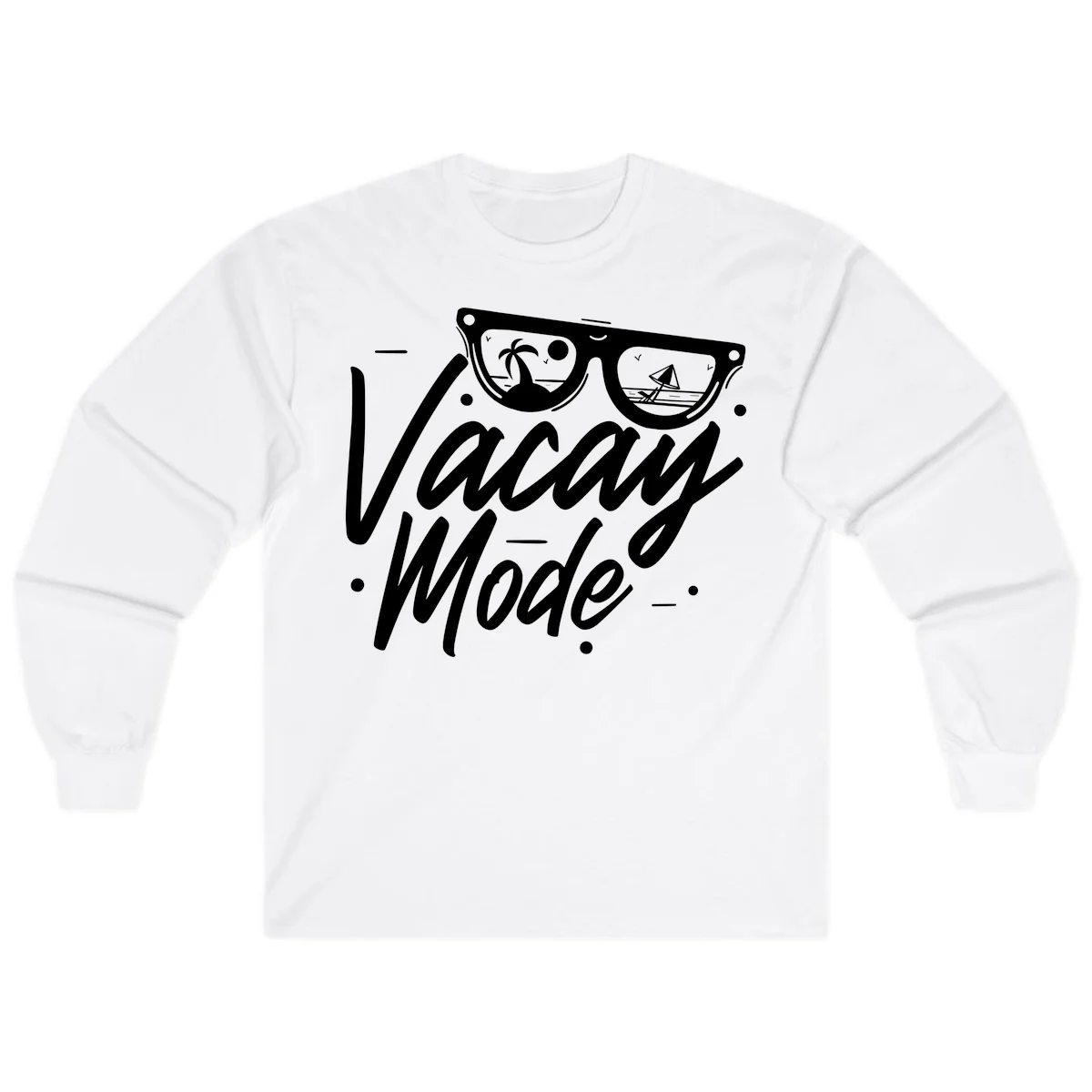 Warm Mode Cruise Vibes Long Sleeve T-Shirt in White