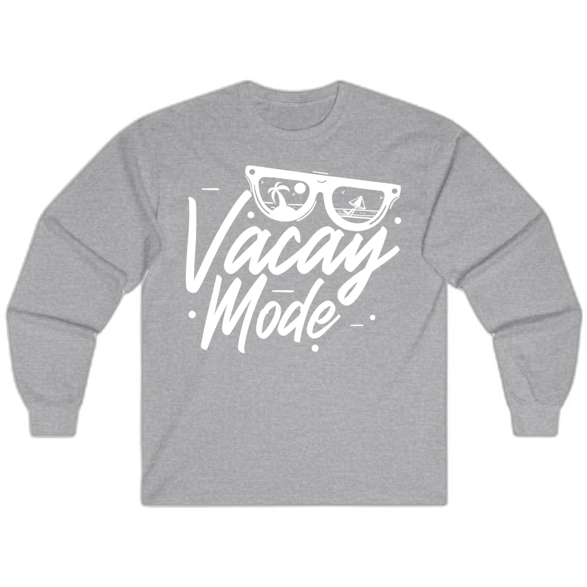 Warm Mode Cruise Vibes Long Sleeve T-Shirt in Sport Grey
