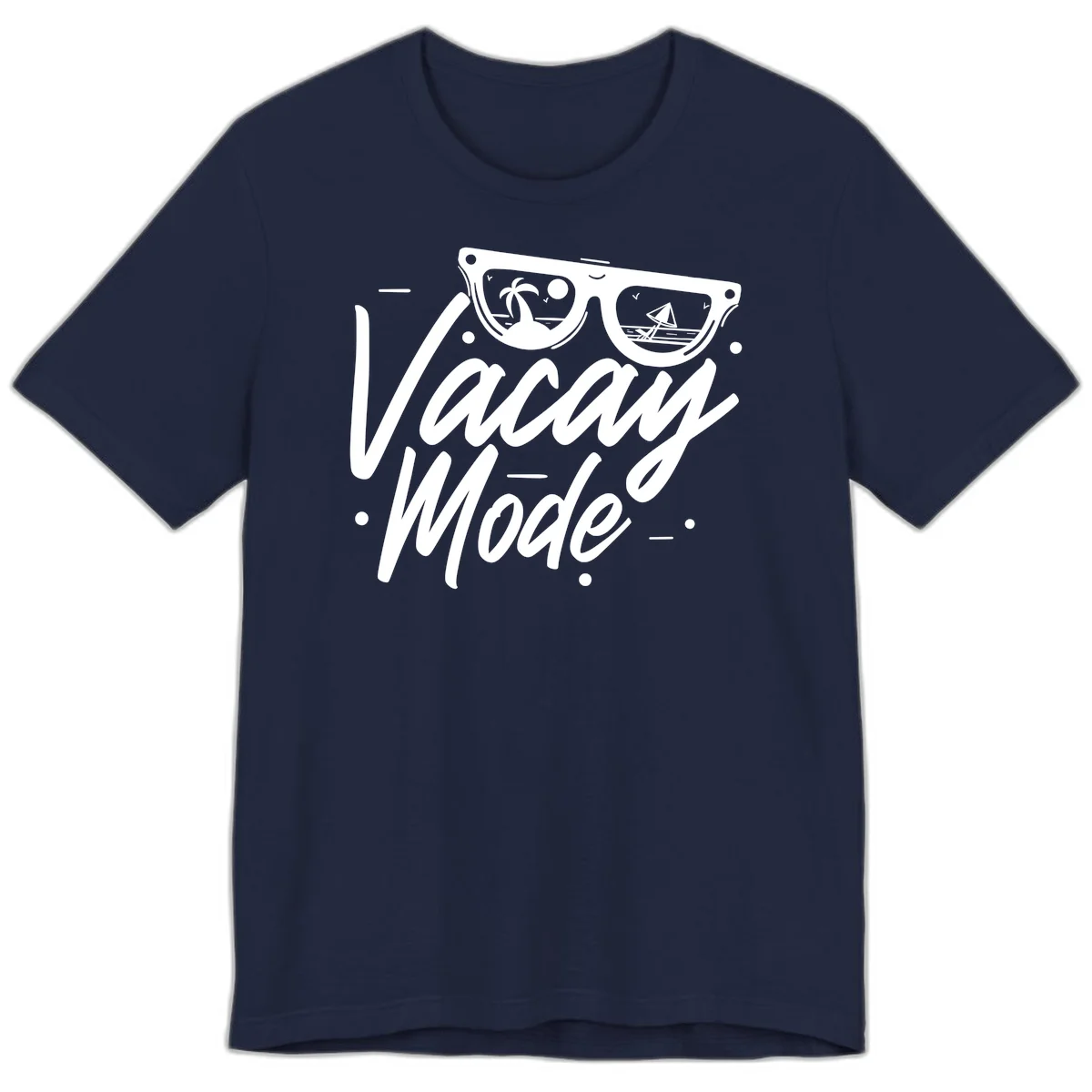 Warm Mode Cruise Vibes Premium T-Shirt in Navy