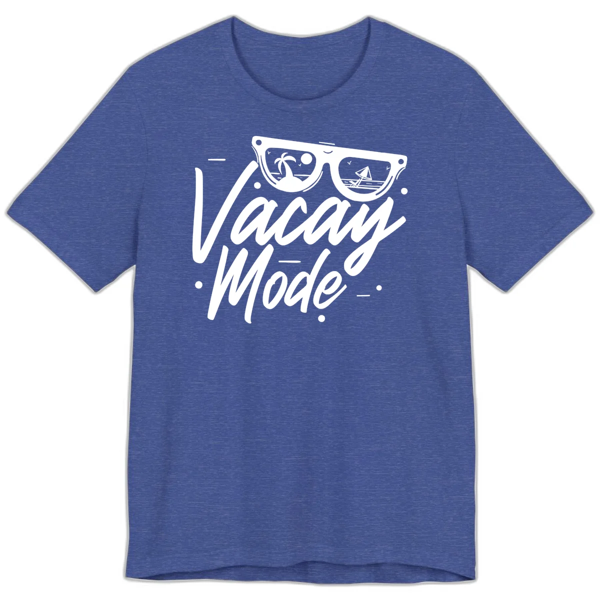 Warm Mode Cruise Vibes Premium T-Shirt in Heather True Royal