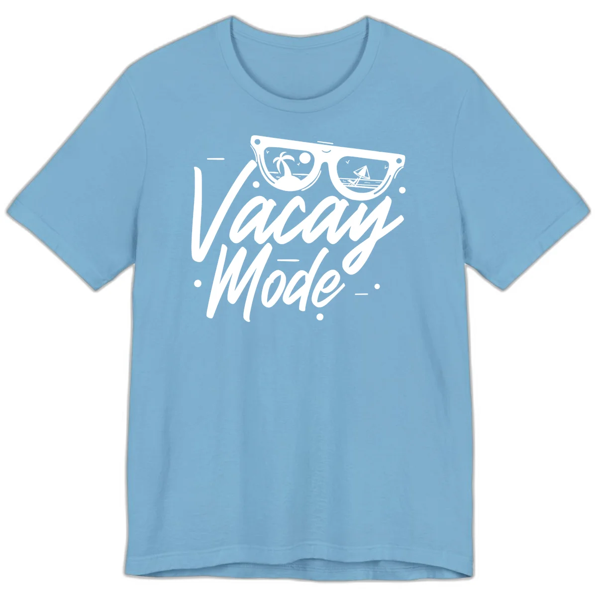 Warm Mode Cruise Vibes Premium T-Shirt in Ocean Blue