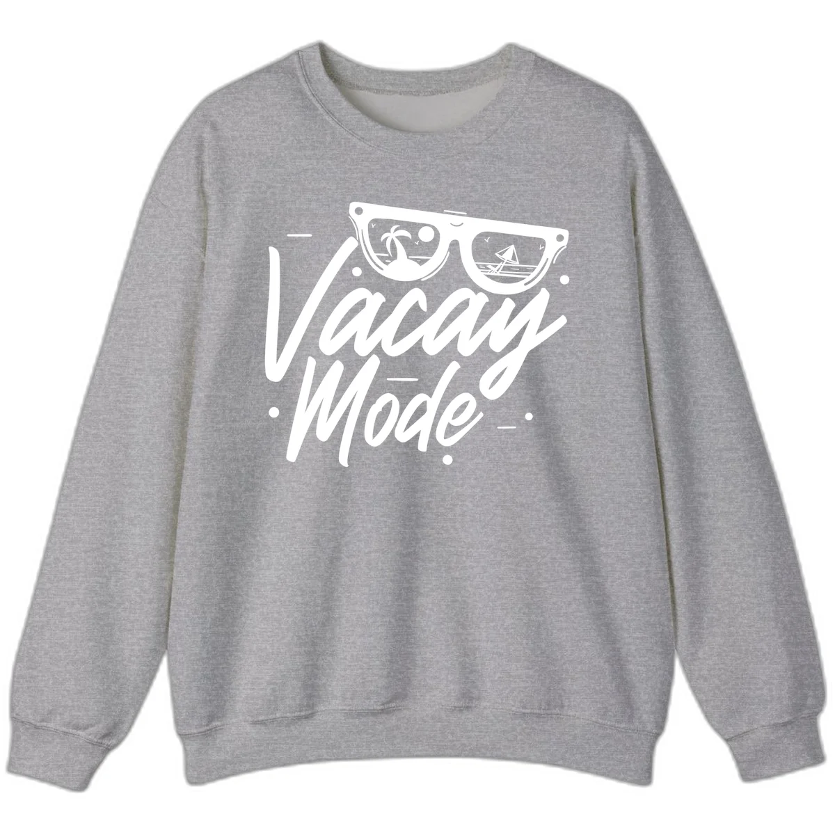 Warm Mode Cruise Vibes Crewneck Sweatshirt in Sport Grey