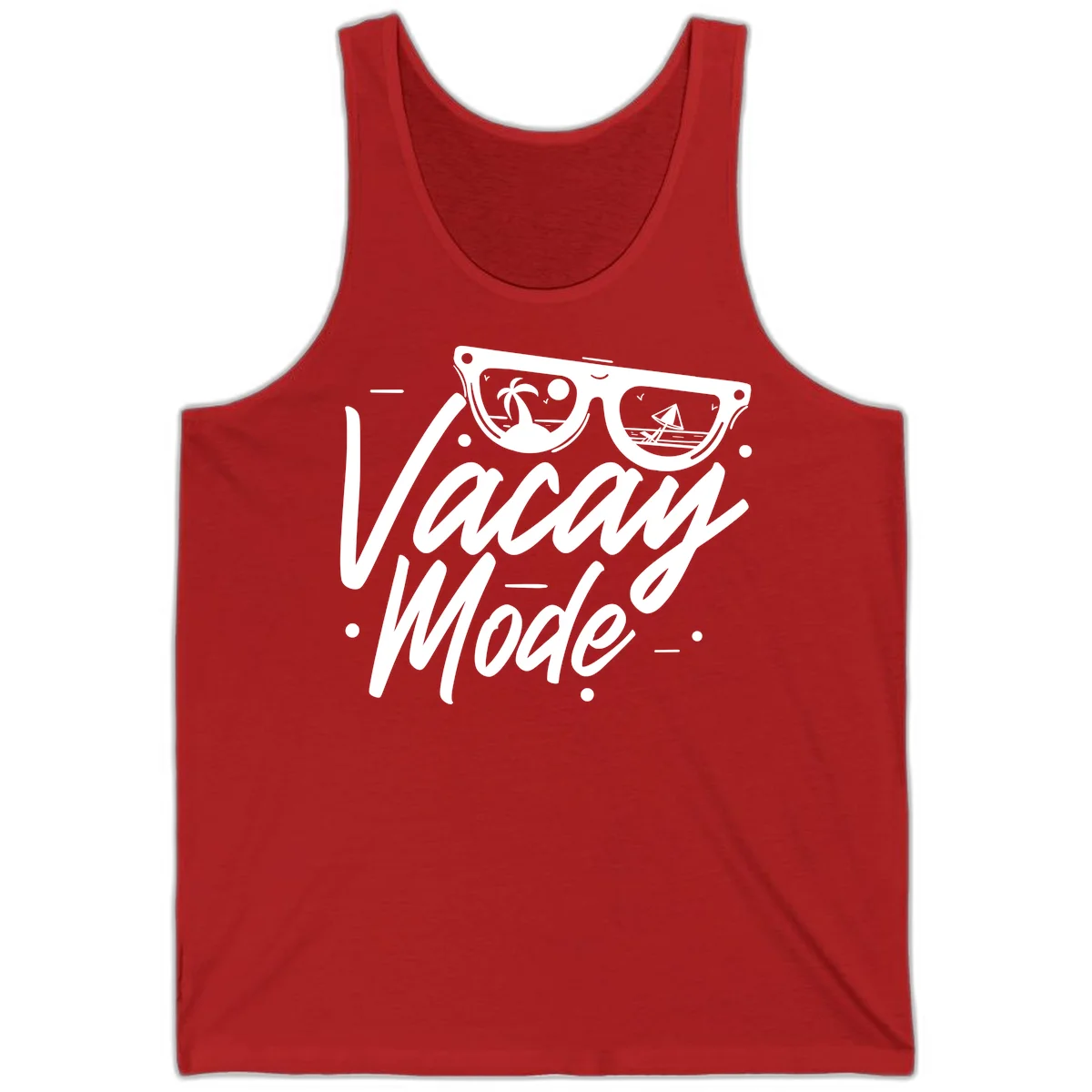 Warm Mode Cruise Vibes Tank Top in Red