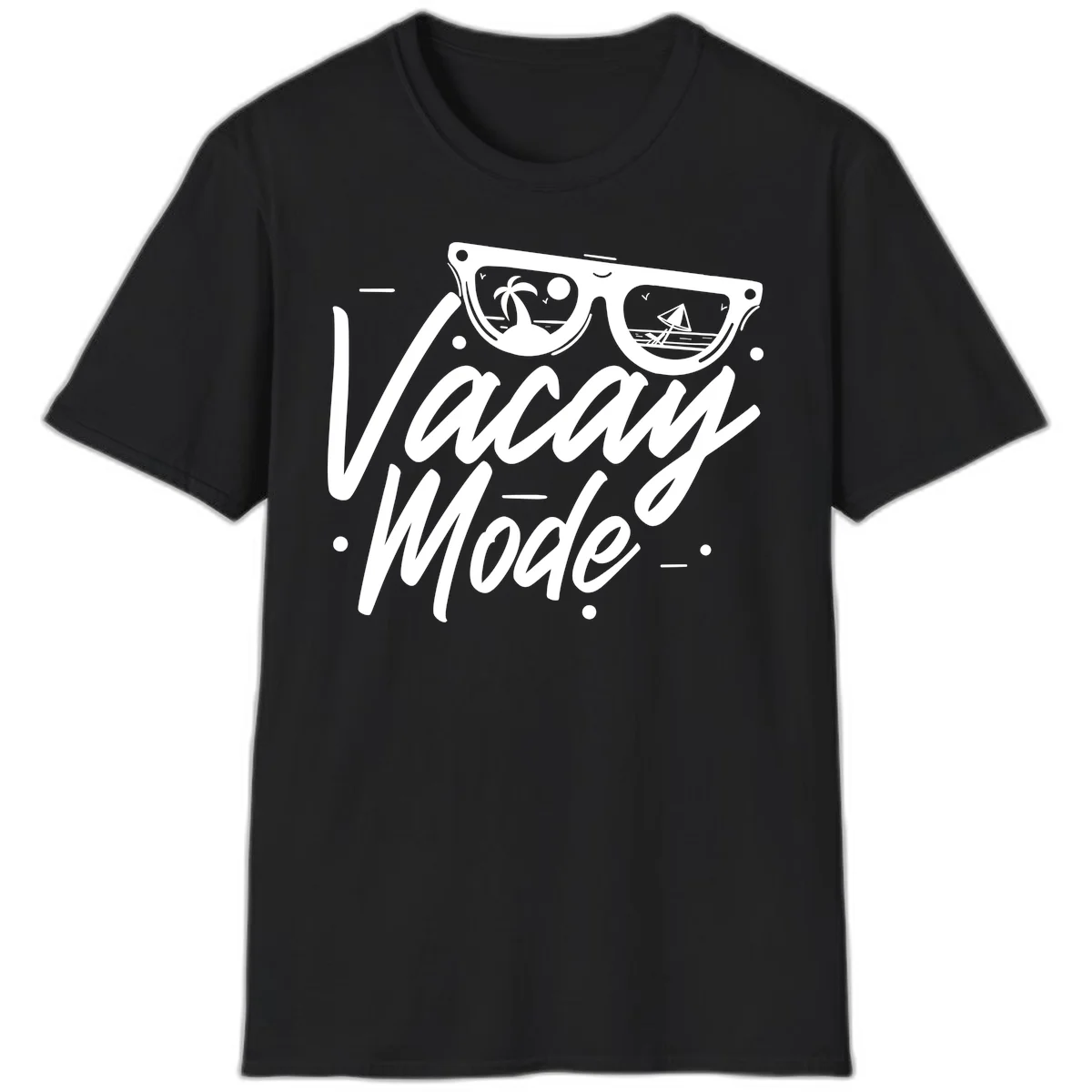 Warm Mode Cruise Vibes T-Shirt in Black