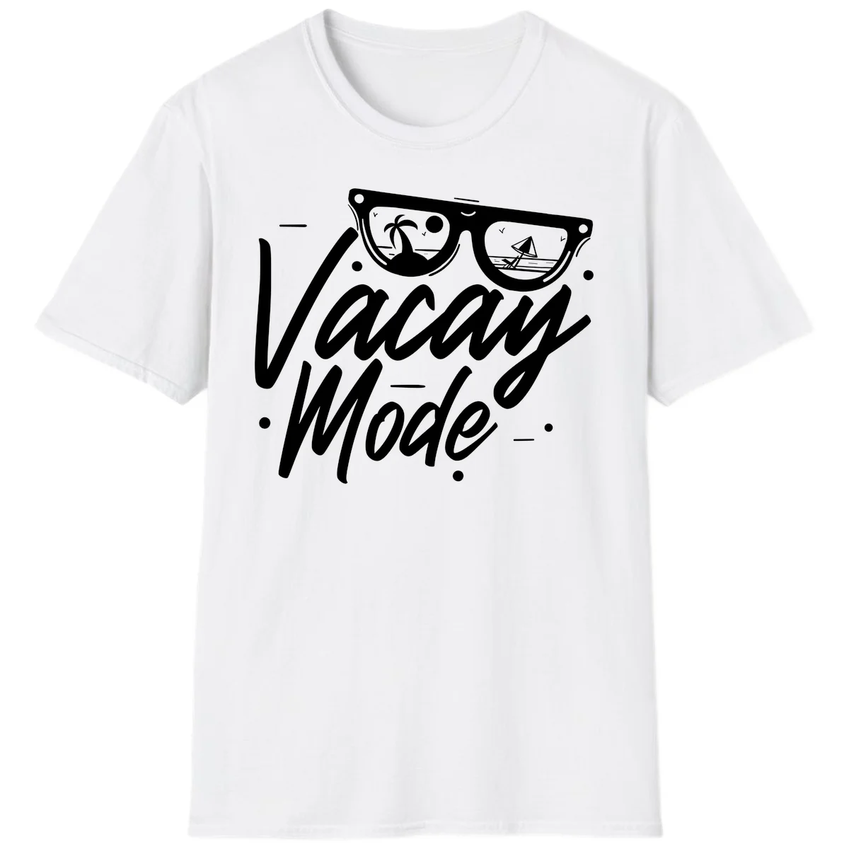 Warm Mode Cruise Vibes T-Shirt in White