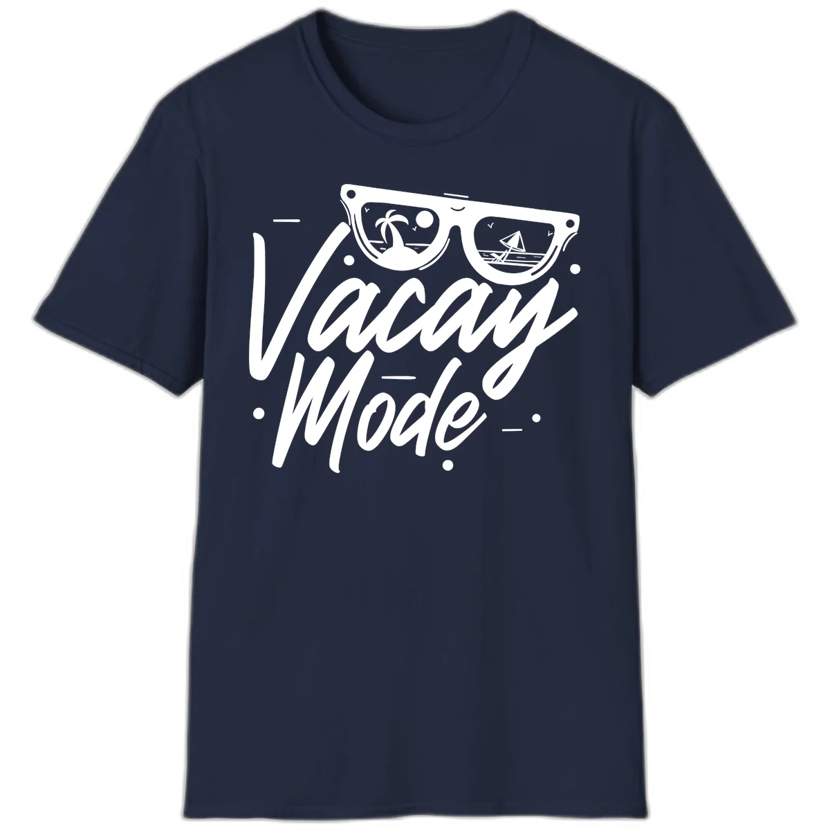 Warm Mode Cruise Vibes T-Shirt in Navy