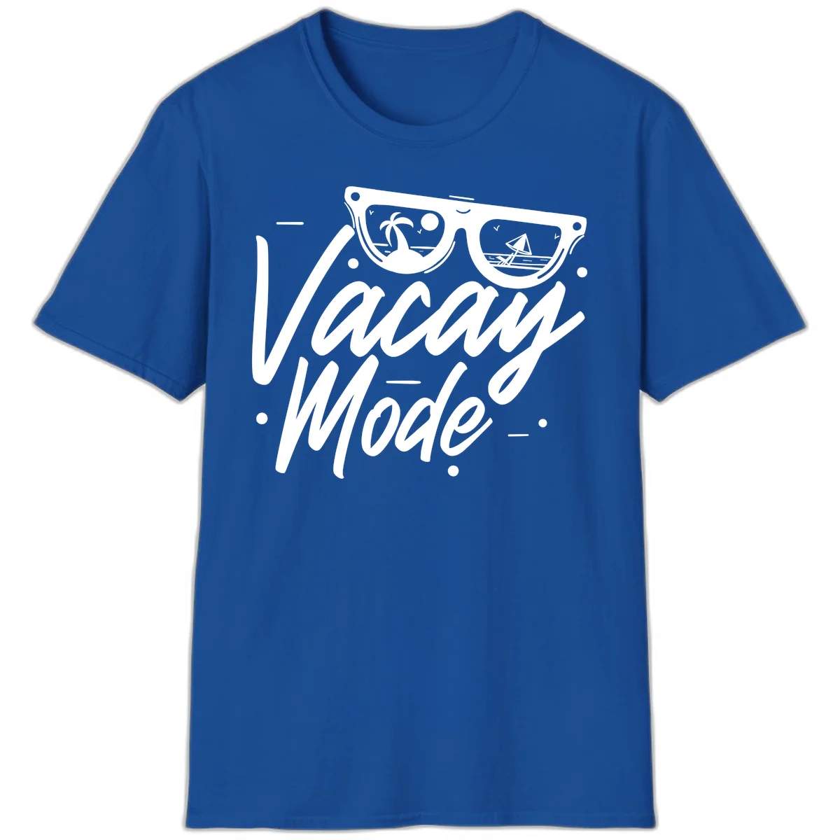Warm Mode Cruise Vibes T-Shirt in Royal