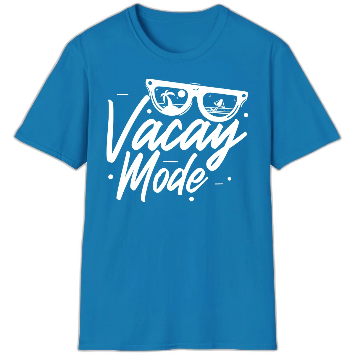 Warm Mode Cruise Vibes T-Shirt in Sapphire