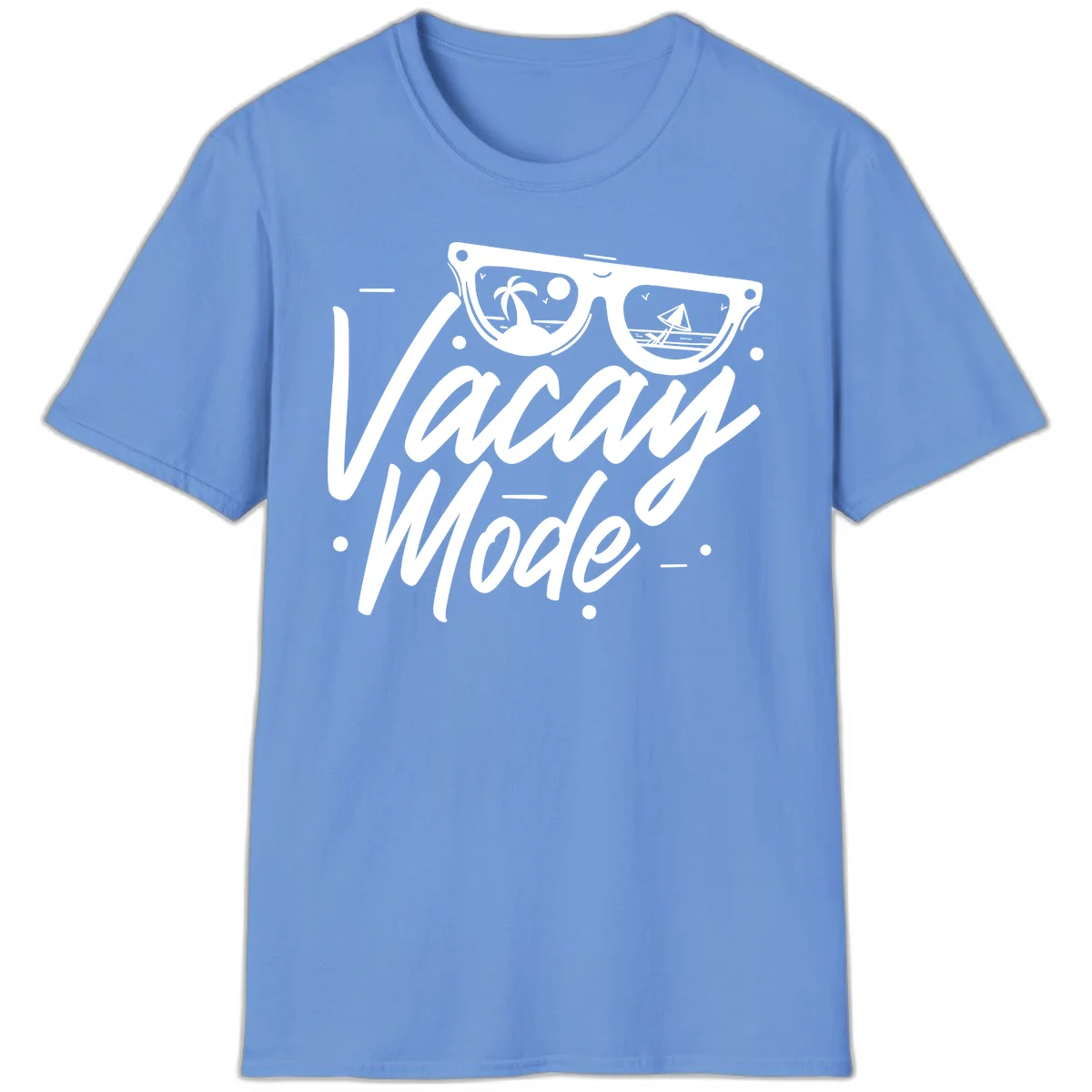 Warm Mode Cruise Vibes T-Shirt in Carolina Blue