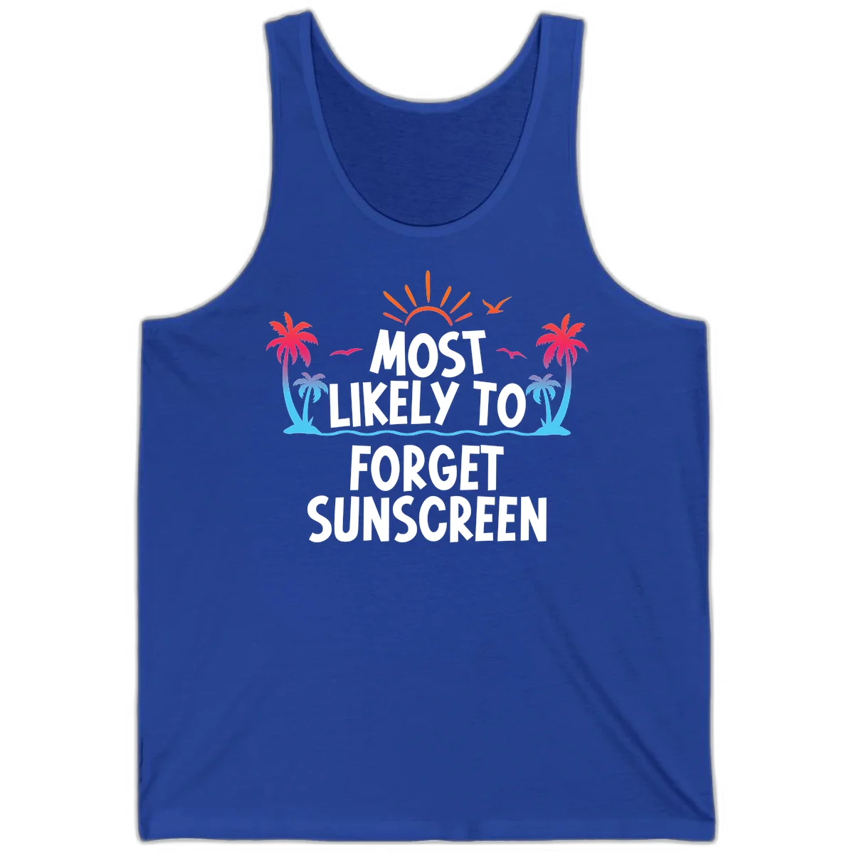 Most Likely To Forget Sunscreen Tank in True Royal