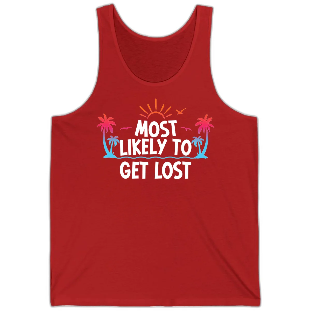 Most Likely To Get Lost Tank in Red