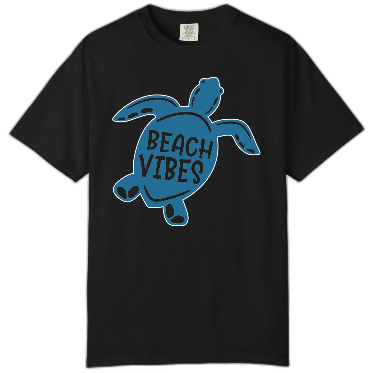 Beach Vibes Sea Turtle Comfort Color in Black